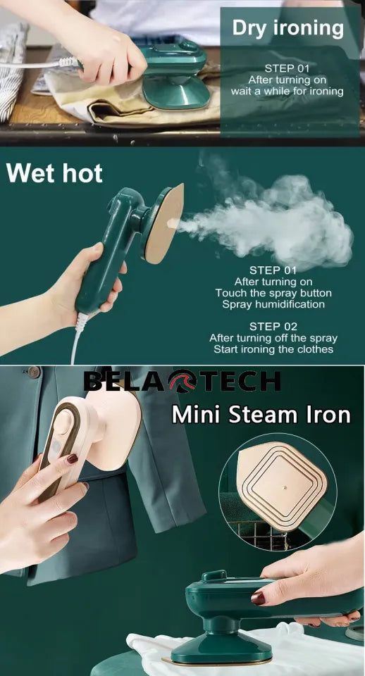 Portable Micro Steam Iron – Compact Handheld Garment Steamer