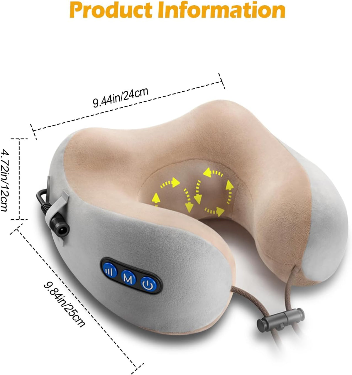 Rechargeable U-Shaped Neck Massager Pillow