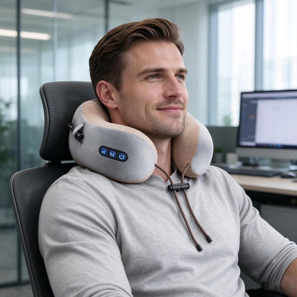 Rechargeable U-Shaped Neck Massager Pillow